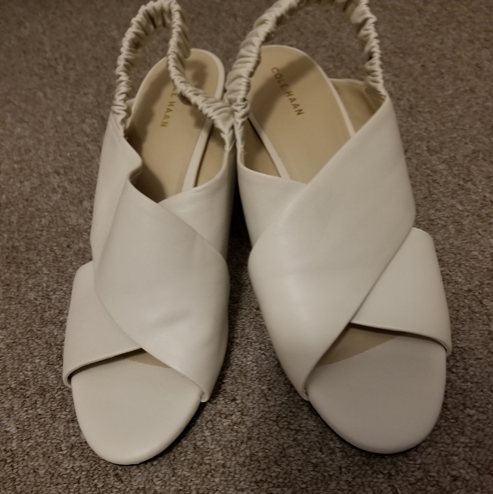Cole Haan block heal open toe Shoes